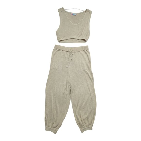 Free People Pants - Free People Women's Jumpsuit and top Tan Color Size XL  Two Pieces